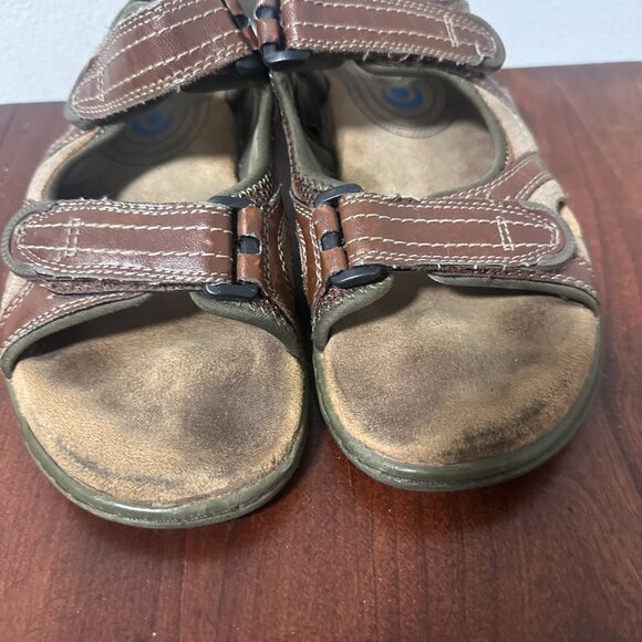 Nunn Bush Randall Gladiator Sandals Brown Leather Size 7 M Open Toe Memory Foam - Picture 2 of 14